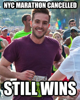 NYC marathon cancelled still wins  Ridiculously photogenic guy