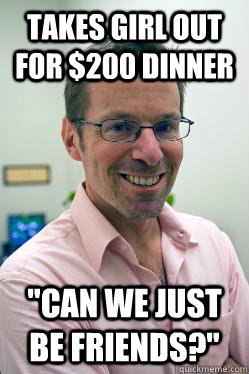takes girl out for $200 dinner 