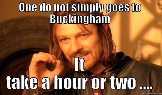 ONE DO NOT SIMPLY GOES TO BUCKINGHAM IT TAKE A HOUR OR TWO .... Boromir