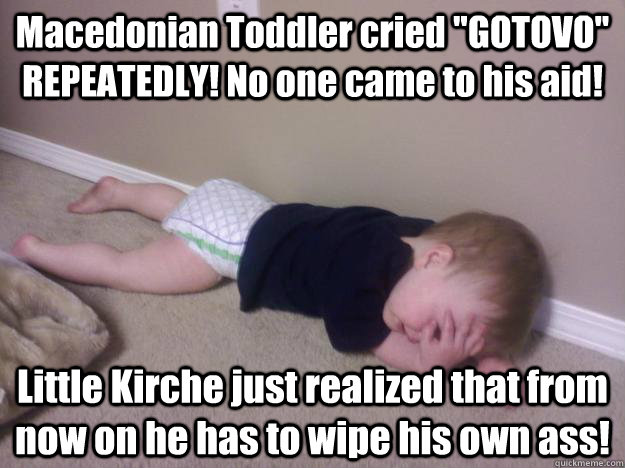 Macedonian Toddler cried 
