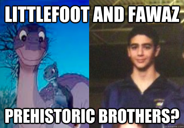 Littlefoot and Fawaz Prehistoric brothers? - Littlefoot and Fawaz Prehistoric brothers?  Comparison