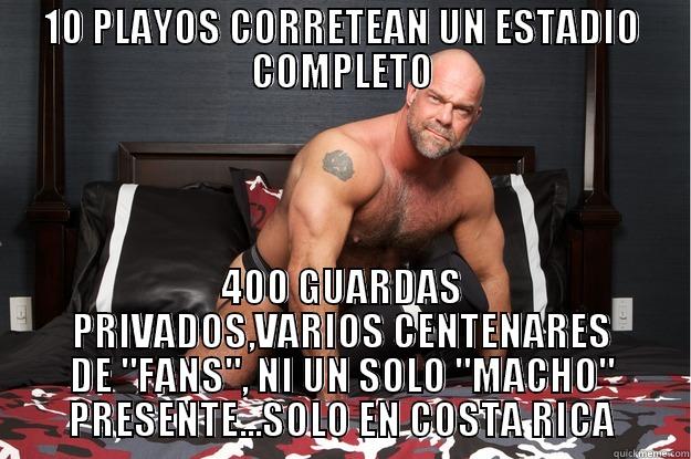 10 PLAYOS CORRETEAN UN ESTADIO COMPLETO 400 GUARDAS PRIVADOS,VARIOS CENTENARES DE 