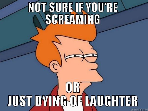 NOT SURE IF YOU'RE SCREAMING OR JUST DYING OF LAUGHTER Futurama Fry