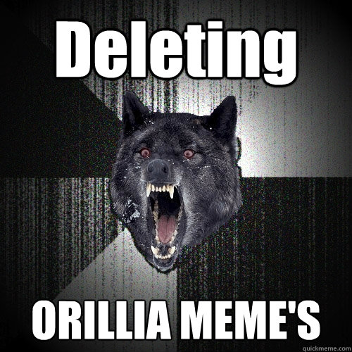 Deleting ORILLIA MEME'S  Insanity Wolf