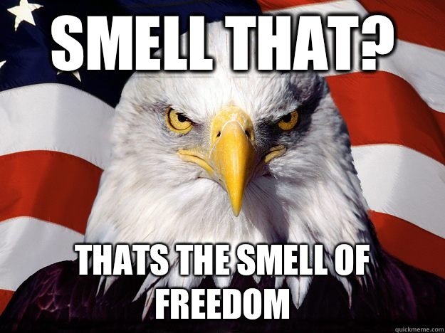 Smell that?  Thats the smell of freedom  Freedom Eagle