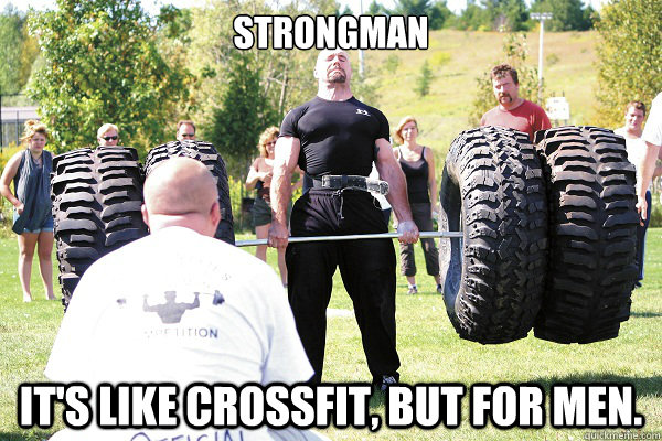 Strongman It's like Crossfit, but for men. - Strongman It's like Crossfit, but for men.  Strongman