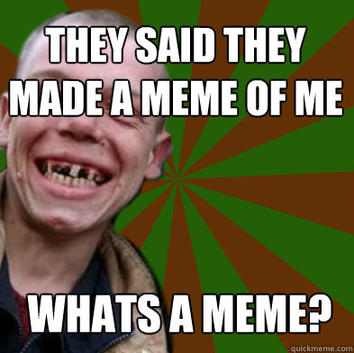 They said they made a meme of me Whats a meme?  
