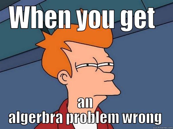 Wrong Awnser - WHEN YOU GET  AN ALGERBRA PROBLEM WRONG Futurama Fry