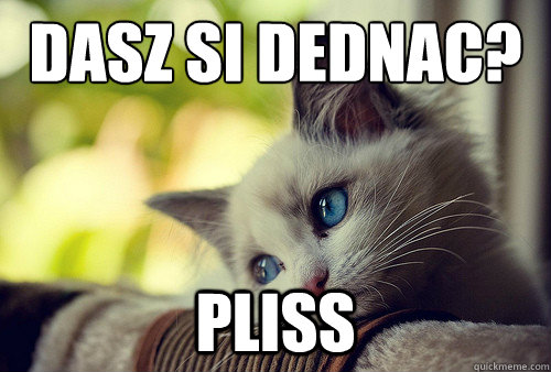 Dasz się dednac? pliss   First World Problems Cat