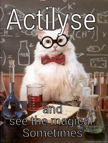 ACTILYSE AND SEE THE MAGICAL. SOMETIMES Chemistry Cat
