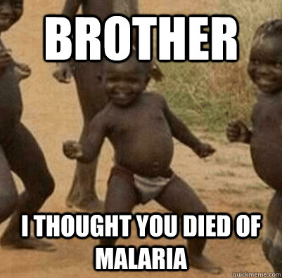 Brother I thought you died of Malaria   3rd world success kid