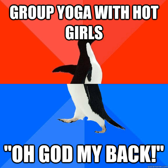 Group Yoga with hot girls 