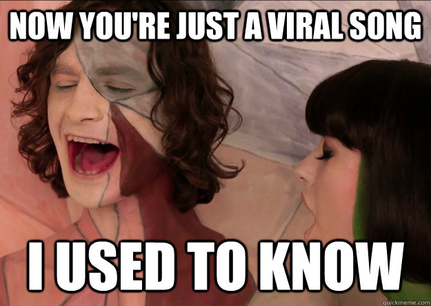 NOW YOU'RE JUST A VIRAL SONG I USED TO KNOW  Gotye