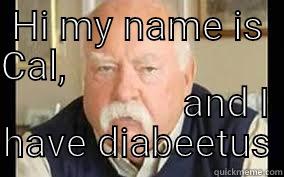 HI MY NAME IS CAL,                                                                                AND I HAVE DIABEETUS Misc