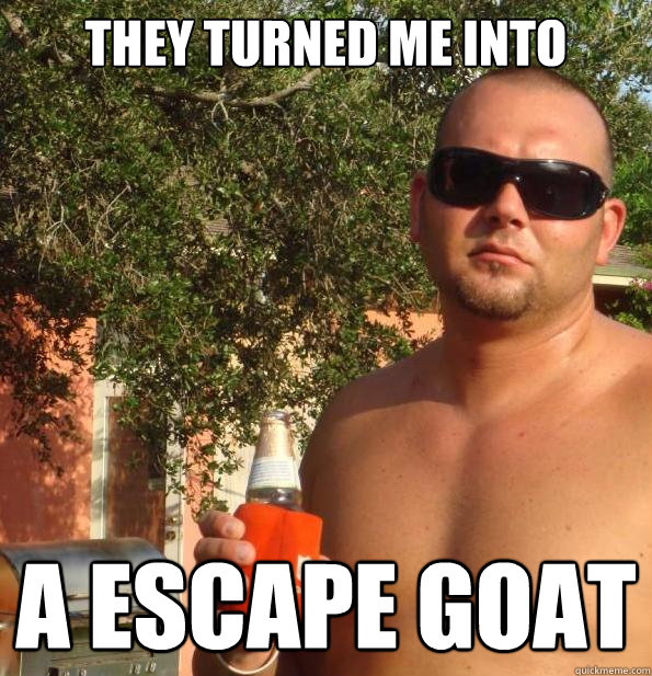 they turned me into a escape goat  
