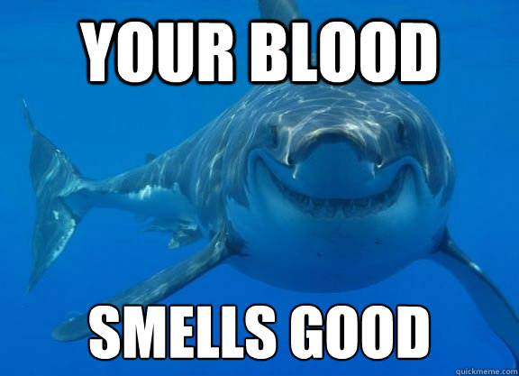 Your blood smells good  