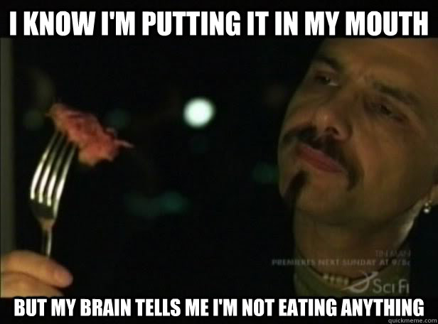 I know I'm putting it in my mouth but my brain tells me I'm not eating anything - I know I'm putting it in my mouth but my brain tells me I'm not eating anything  Matrix Cypher