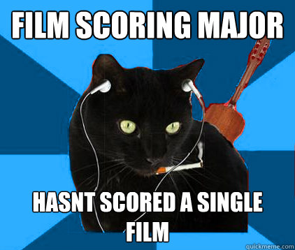 Film Scoring Major hasnt scored a single film  Socially Awkward Berklee Cat