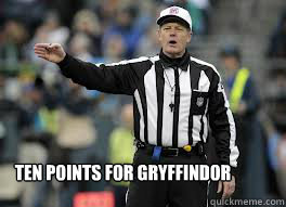 Ten points for Gryffindor - Ten points for Gryffindor  2012 NFL refs