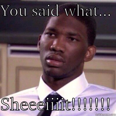 YOU SAID WHAT...   SHEEEIIIIT!!!!!!! Misc