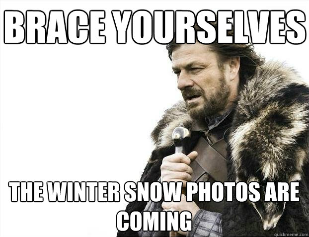 Brace yourselves the winter snow photos are coming  BRACEYOSELVES