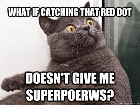 what if catching that red dot doesn'T give me Superpoerws? - what if catching that red dot doesn'T give me Superpoerws?  conspiracy cat