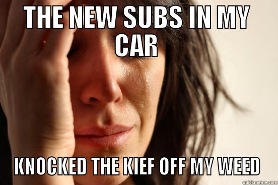 THE NEW SUBS IN MY CAR KNOCKED THE KIEF OFF MY WEED First World Problems