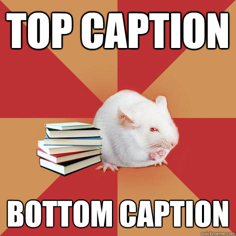 Top caption Bottom caption  Science Major Mouse