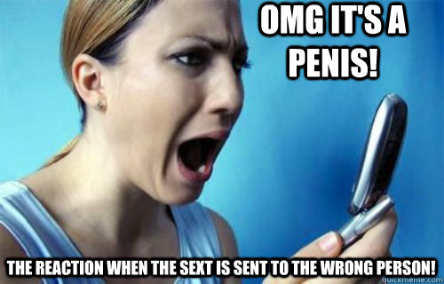 OMG it's a penis! The reaction when the sext is sent to the wrong person!  sexting