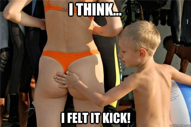 I think... I felt it kick! - I think... I felt it kick!  Ass Slap