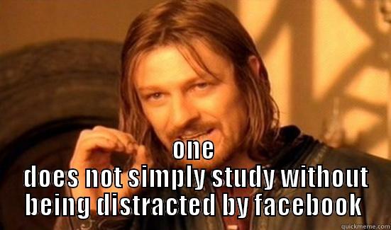  ONE  DOES NOT SIMPLY STUDY WITHOUT BEING DISTRACTED BY FACEBOOK Boromir