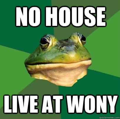 No house live at WONY  Foul Bachelor Frog