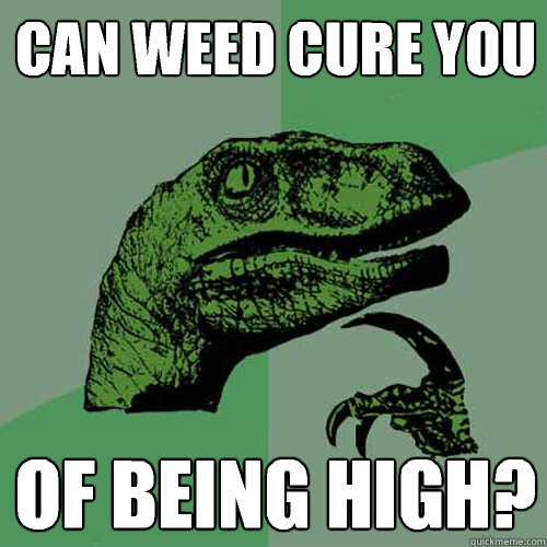 Can weed cure you of being high?  Philosoraptor