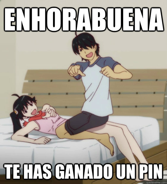 ENHORABUENA te HAS GANADO UN PIN - ENHORABUENA te HAS GANADO UN PIN  Nisemonogatari