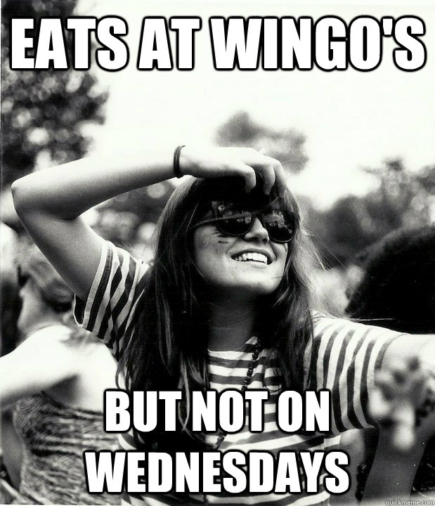 Eats at Wingo's but not on Wednesdays  Georgetown Hipster