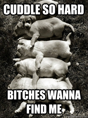 Cuddle So Hard Bitches wanna find me  
