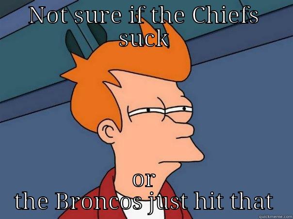 NOT SURE IF THE CHIEFS SUCK OR THE BRONCOS JUST HIT THAT Futurama Fry