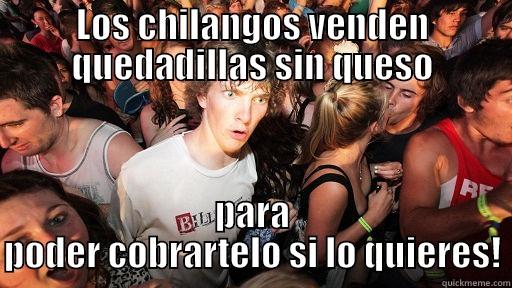 LOS CHILANGOS VENDEN QUEDADILLAS SIN QUESO PARA PODER COBRARTELO SI LO QUIERES! Sudden Clarity Clarence