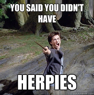 you said you didn't have Herpies  Pissed off Harry