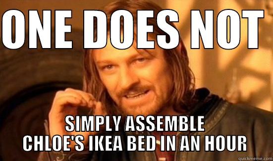 ONE DOES NOT  SIMPLY ASSEMBLE CHLOE'S IKEA BED IN AN HOUR Boromir