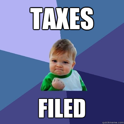 Taxes Filed - Taxes Filed  Success Kid