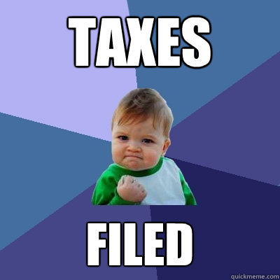 Taxes Filed  Success Kid