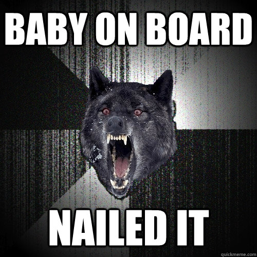 Baby on board nailed it  Insanity Wolf