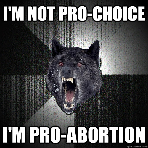 I'm not pro-choice I'm pro-abortion  Insanity Wolf
