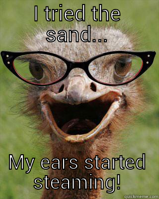 I TRIED THE SAND... MY EARS STARTED STEAMING! Judgmental Bookseller Ostrich