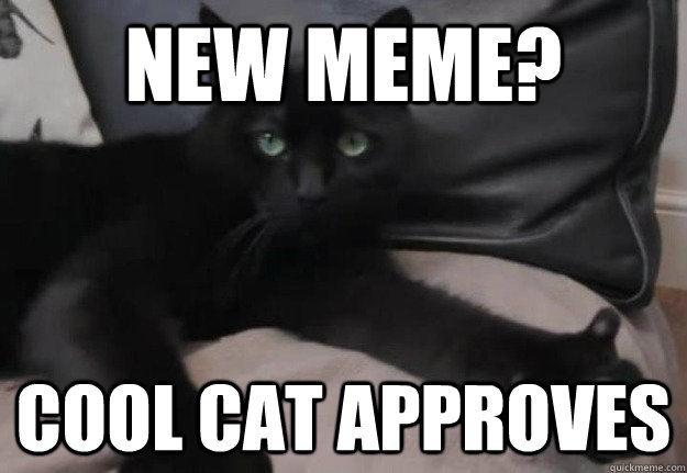 New meme? Cool Cat Approves  Cool Cat