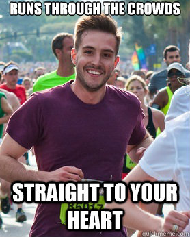 Runs through the crowds straight to your heart  Ridiculously photogenic guy