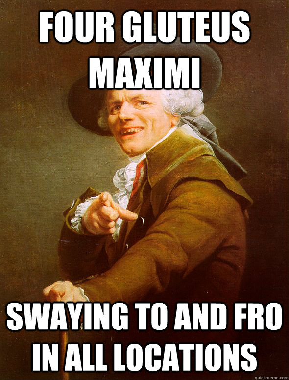four gluteus maximi swaying to and fro in all locations  Joseph Ducreux