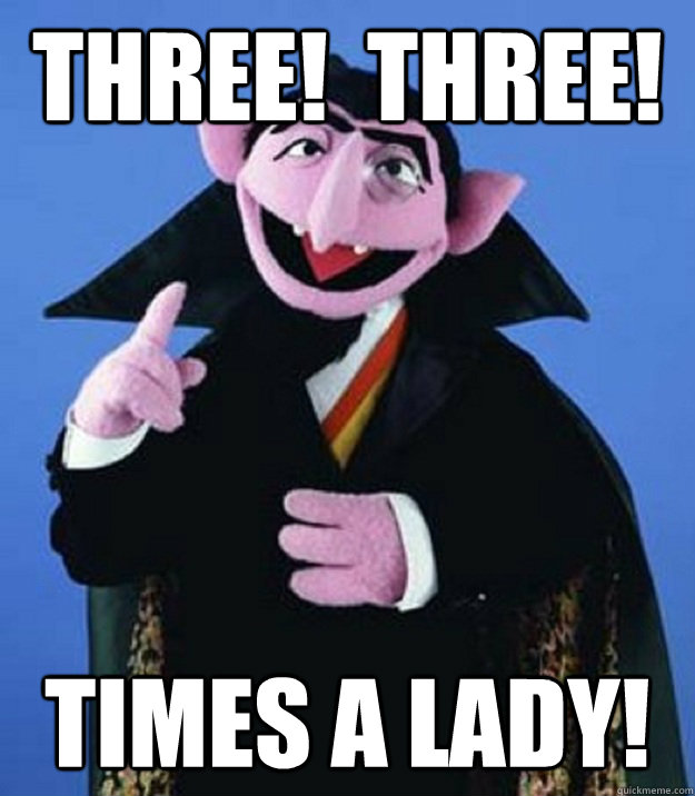 Three!  Three! Times a Lady!
  Counting Hobbits