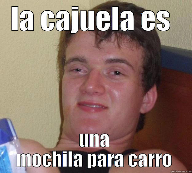 LA CAJUELA ES  UNA MOCHILA PARA CARRO 10 Guy